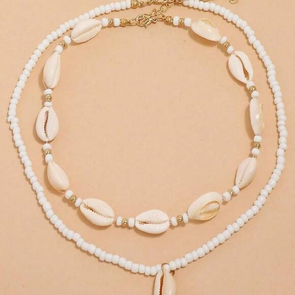 Handmade Sea Shell Necklace for Women Summer Adjustable Natural Shell Collar Nec - Picture 5 of 7